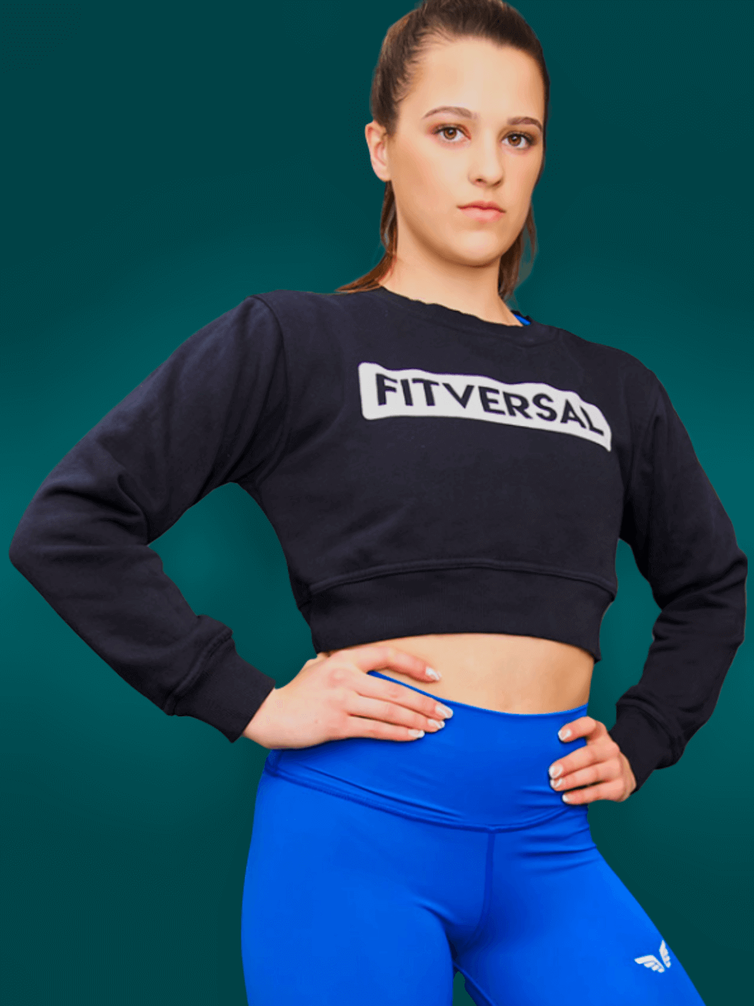 Signature Comfort Crop Sweater BLACK