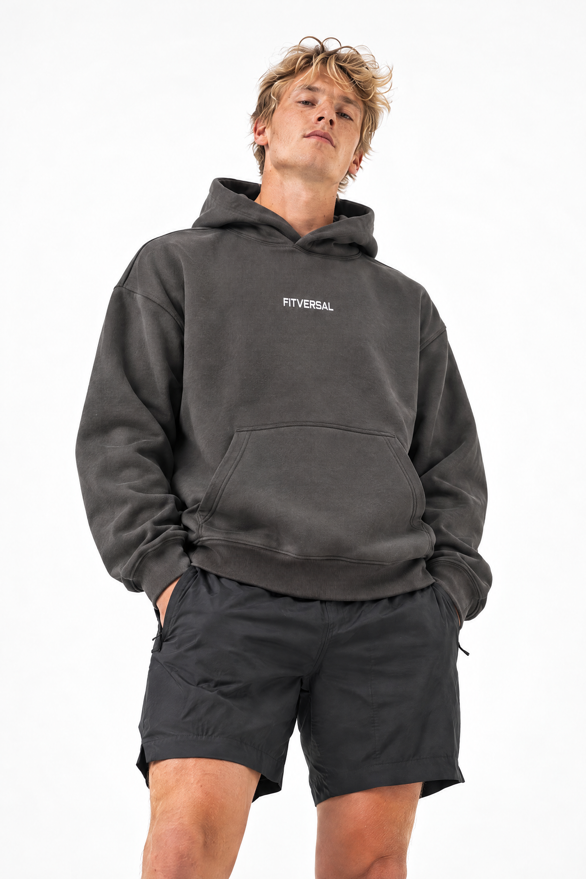 Fitversal ORIGIN heavyweight hoodie editorial silhouette