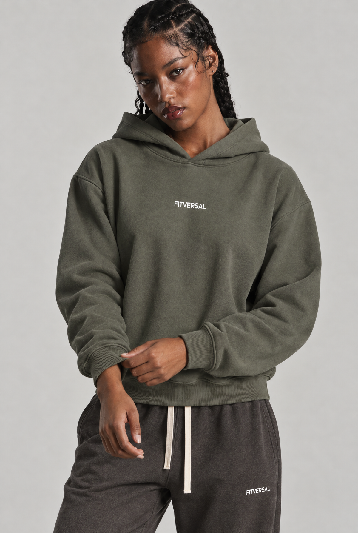 Fitversal HAVEN Boxy hoodie drop-shoulder detail