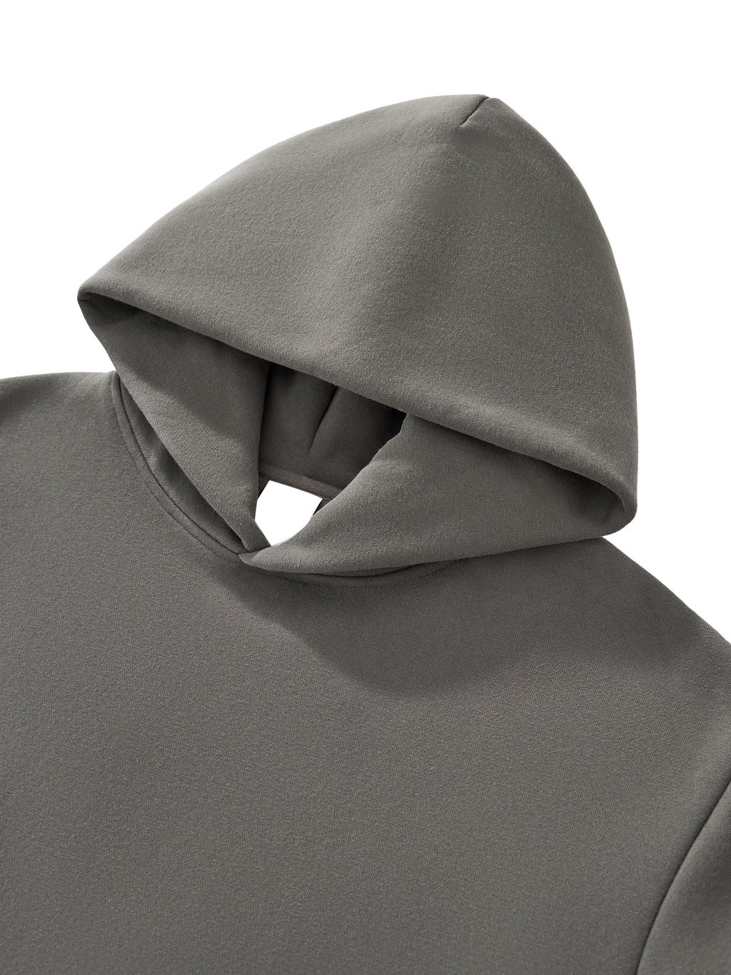 HAVEN™ Boxy Hoodie in gray, showcasing the unisex boxy hoodie design with a drop shoulder and hood.